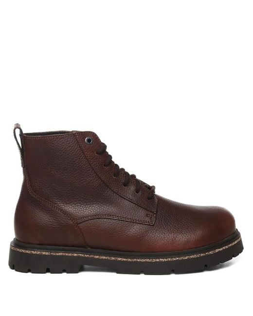 Birkenstock Highwood Leather Lace-Up Boots in Brown for Men  display picture 2