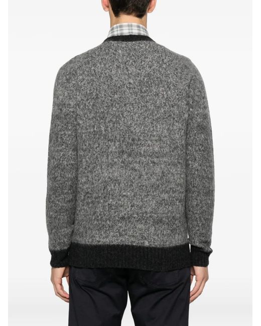 Drumohr Gray Crew-Neck Sweater for men