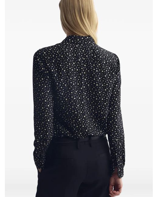 Nili Lotan Black Gaia Star-Print Shirt