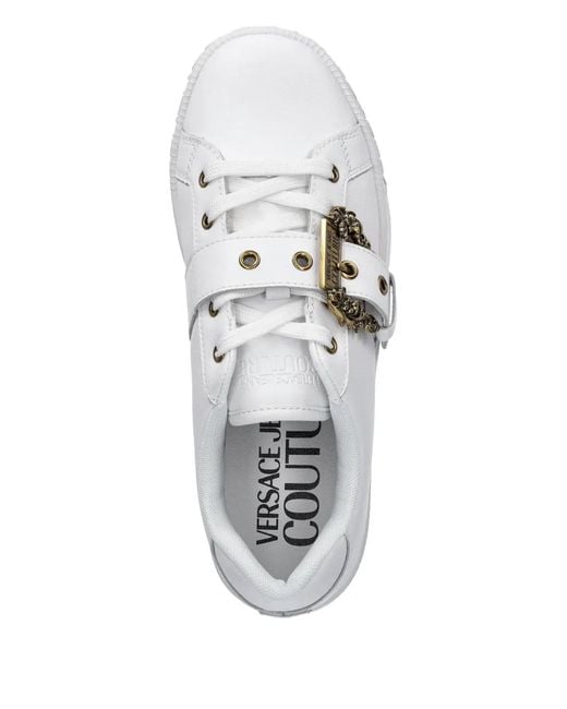 Versace Jeans Couture White Leather Sneakers
