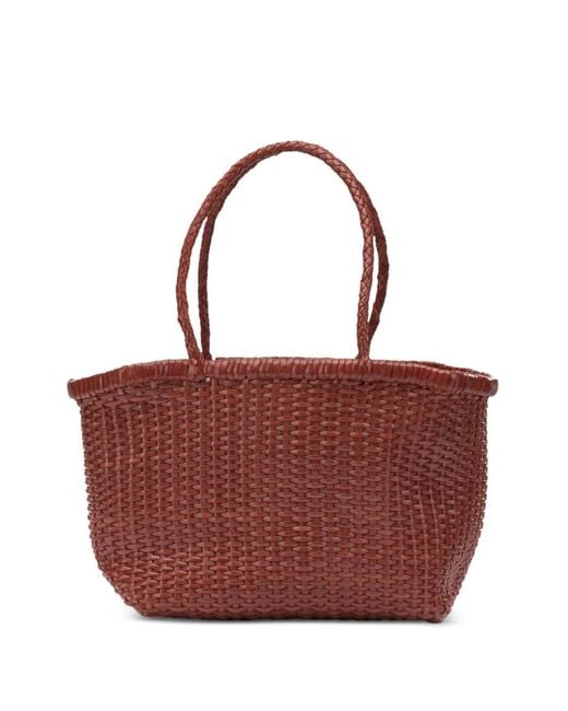Dragon Diffusion Red Small B Weave Leather Shoulder Bag