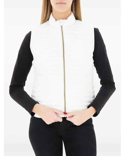 Save The Duck White Iris Quilted Vest