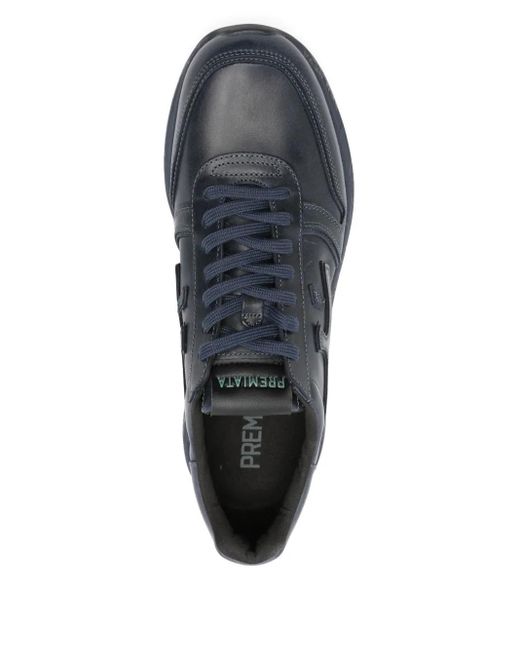 Premiata Blue Mick Lace-Up Sneakers for men