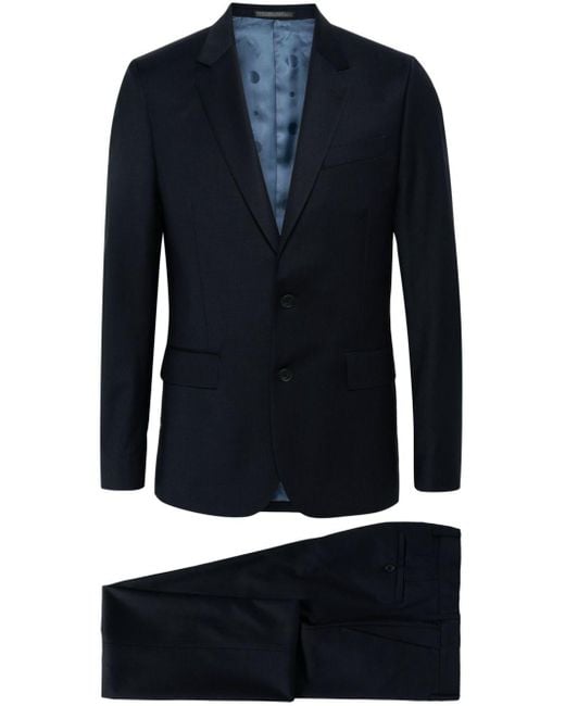 Paul Smith Blue Poplin Stretch-wool Suit for men