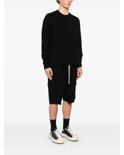 Rick Owens Black Crewneck Sweat T-Shirt for men