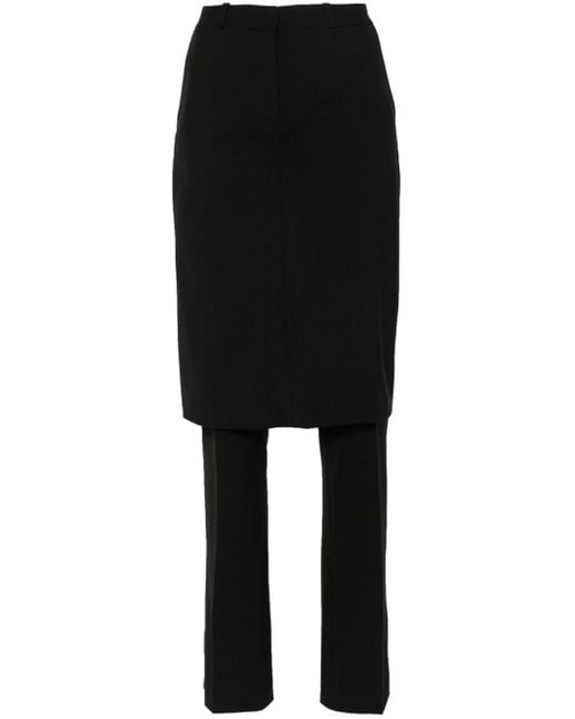 Coperni Black Low-waist Wide-leg Skirt Trousers