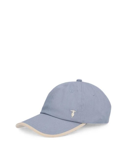 Trussardi Blue Logo-Embroidered Cap for men