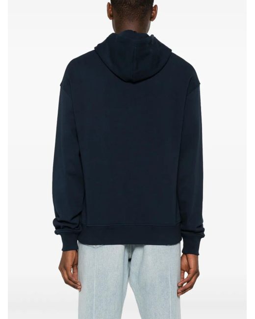 ICECREAM Blue Running Dog Popover Cotton Hoodie for men