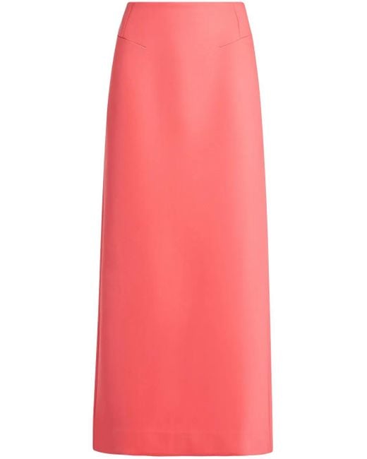 Jupe Mi-Longue À Taille Haute Acler en coloris Pink