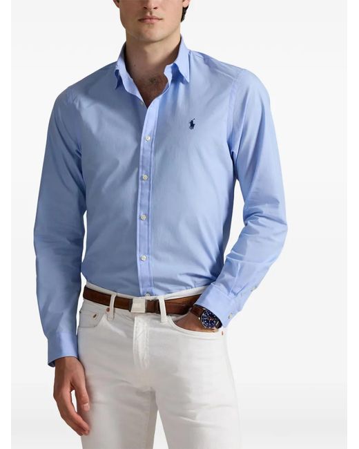 Polo Ralph Lauren Blue Long-Sleeve Oxford Shirt for men