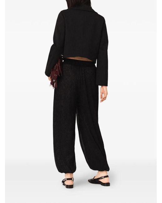 Maje White Metallic Trousers