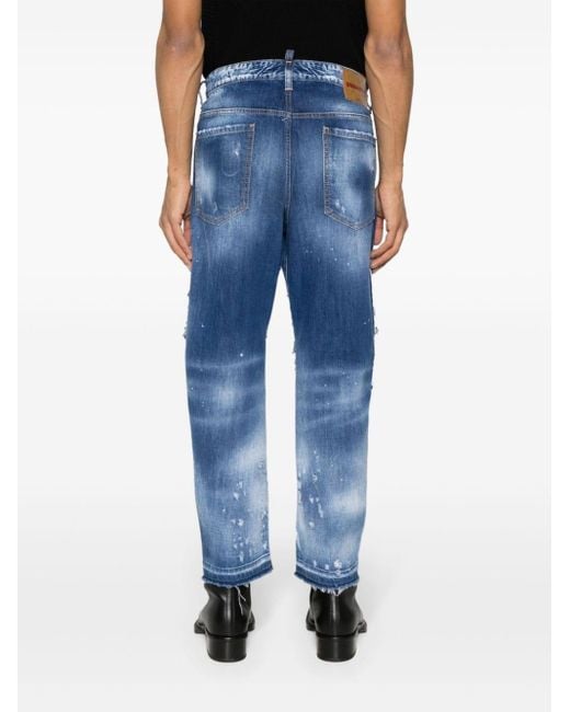 DSquared² Blue Big Brother Patchwork Jeans for men