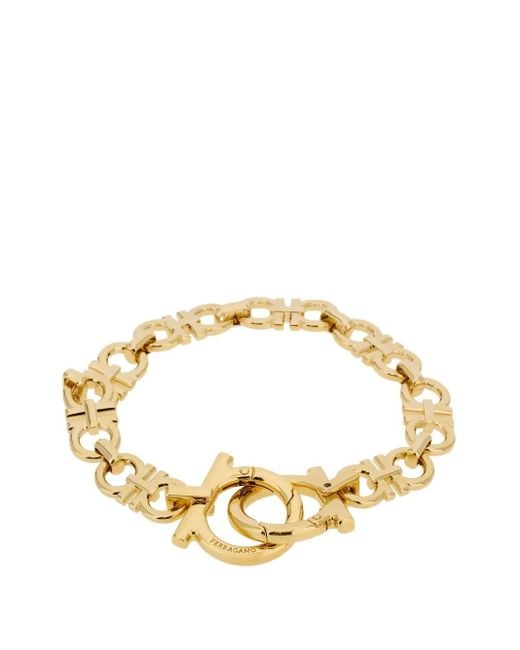 Ferragamo Metallic Breloque Gancini En Chaîne