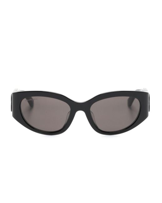 Balenciaga Gray Oval-frame Sunglasses