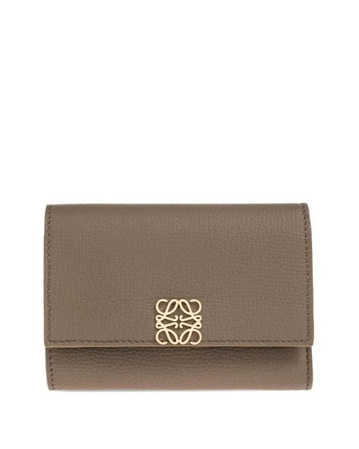 Loewe Brown Anagram Small Leather Wallet