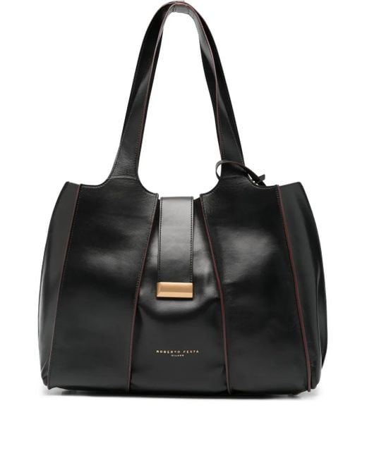 Roberto Festa Black Medium Eloise Leather Shoulder Bag