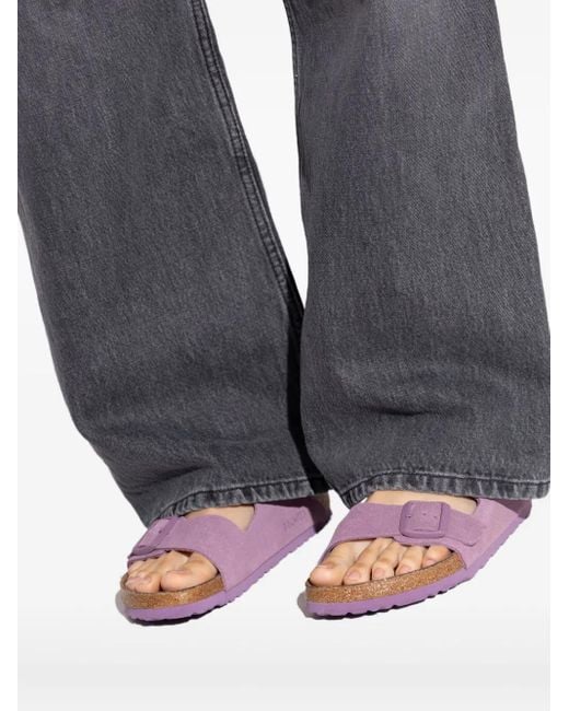 Sandales En Daim À Double Boucles Birkenstock en coloris Purple