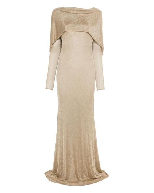 The New Arrivals Ilkyaz Ozel Natural Isthar Long-Sleeve Gown