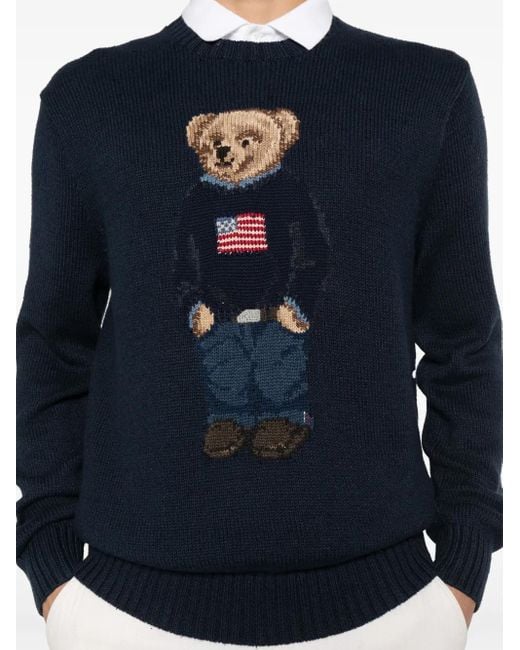 Pull Flag Bear Polo Ralph Lauren pour homme en coloris Blue