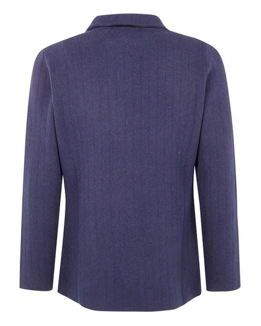 Lardini Blue Pinstripe Button Blazer for men