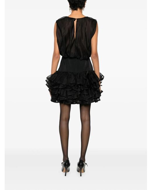 Viktor & Rolf Black Ruffled Bubble Mini Dress