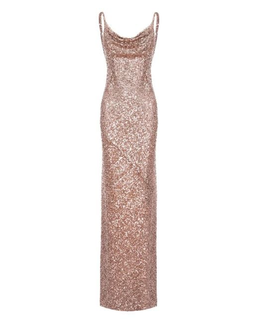 ROSERRY Metallic Margot Sequin Maxi Dress