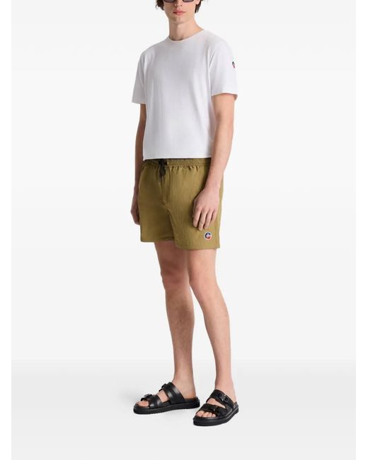 Fusalp Yellow Halfi Crinkled-Texture Swim Shorts for men