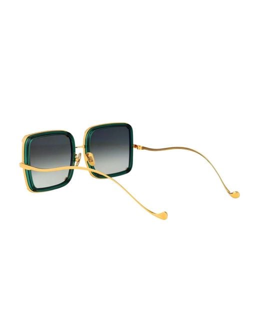 Anna Karin Karlsson Green Moon Square-Frame Sunglasses