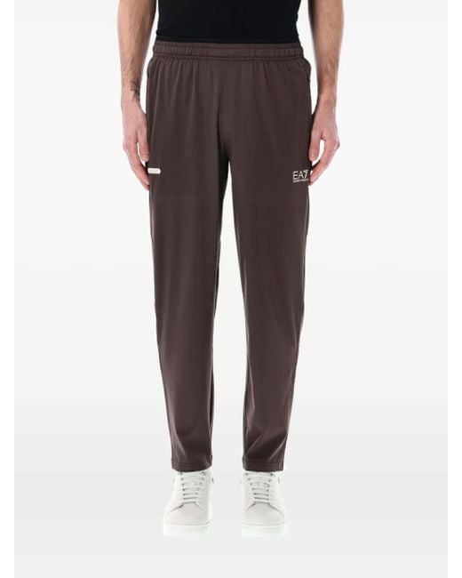 Pantaloni Sportivi Con Stampa di EA7 in Brown da Uomo