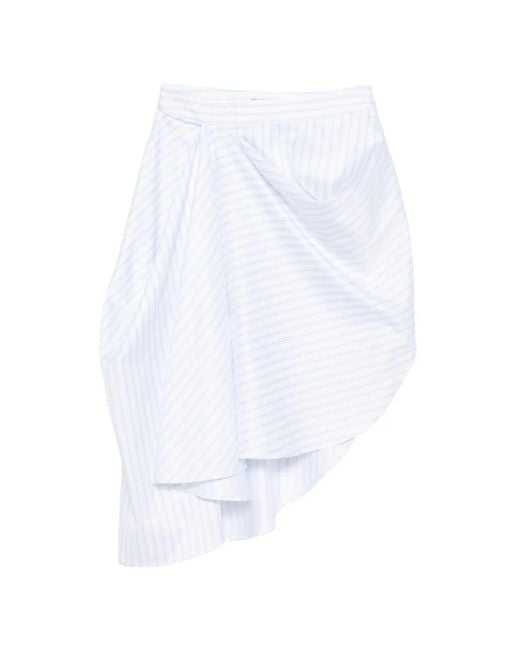 J.W. Anderson White Striped Skirt