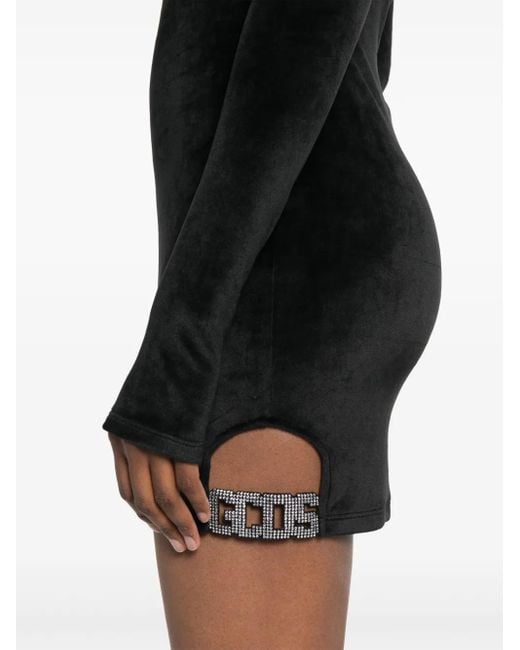 Robe En Velours À Coupe Courte Gcds en coloris Black