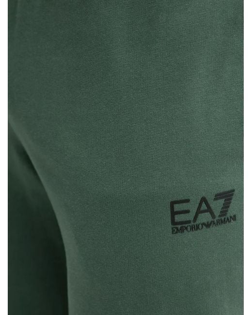 EA7 Green Logo-Print Zip-Up Tracksuit for men