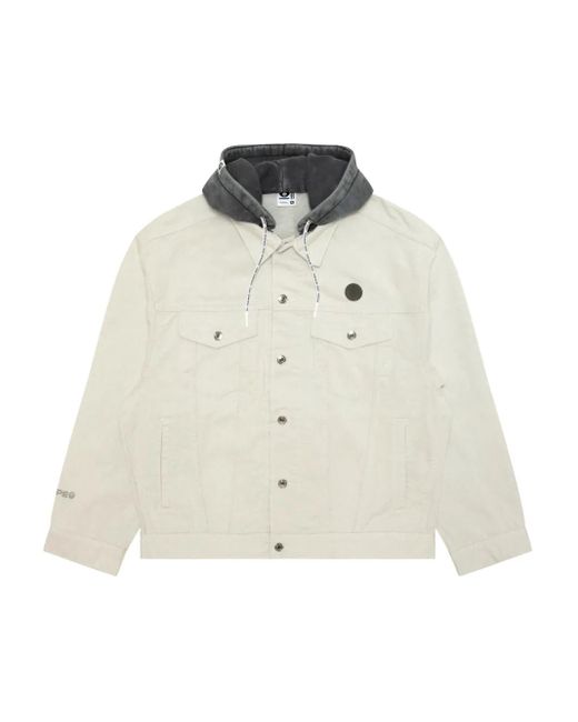 Aape By A Bathing Ape Jack Met Capuchon En Knopen in het White voor heren