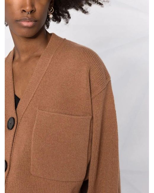 Proenza Schouler Brown Eco Cashmere Cardigan Saddle