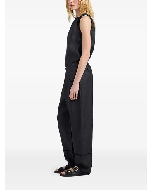 Momoní Black Silverado Linen Trousers