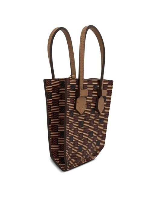 Moreau Brown Bb Bregancon Monogram-Motif Leather Tote Bag