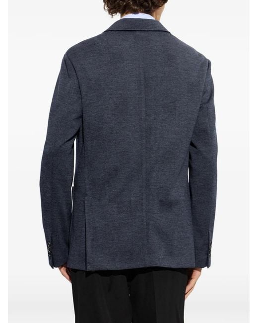 Brioni Blue Wool Single-Breasted Blazer for men