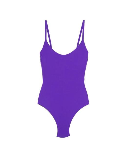 Fisico Purple Crew-Neck Swimsuit
