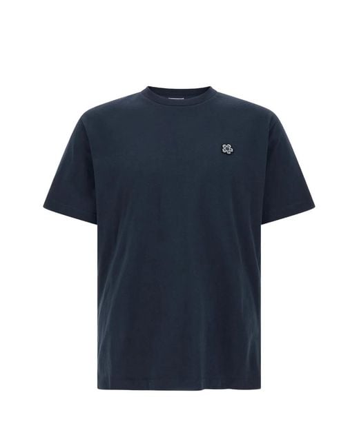 KENZO Blue Gots Boke Flower Embroidered Classic T-Shirt for men
