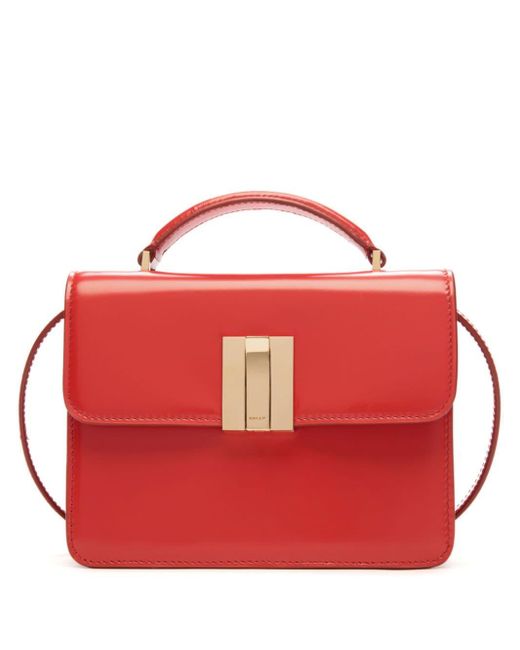Bally Red Ollam Patent-leather Shoulder Bag