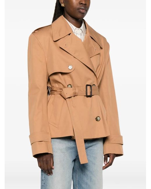 Stella McCartney Natural Belted Double-Breasted Jacket