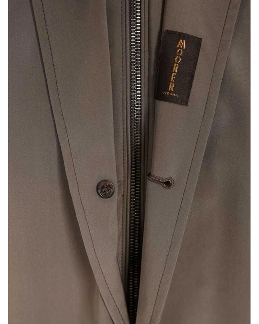 Moorer Brown Borromini Buttoned Stand-Collar Jacket for men