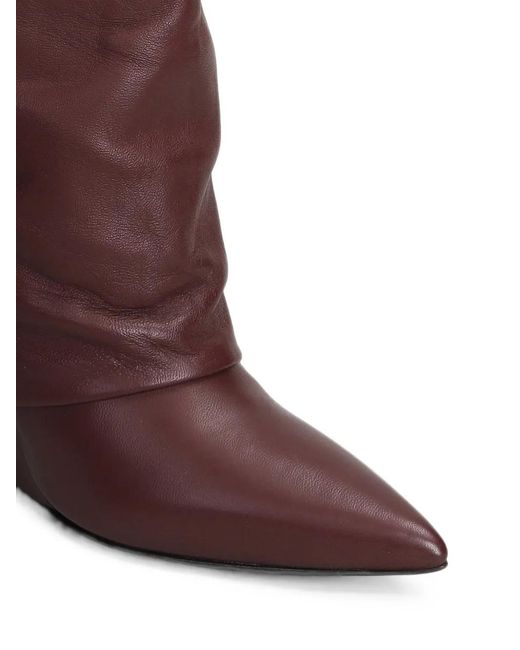 The Seller Brown Pointed-Toe Wedge Boots