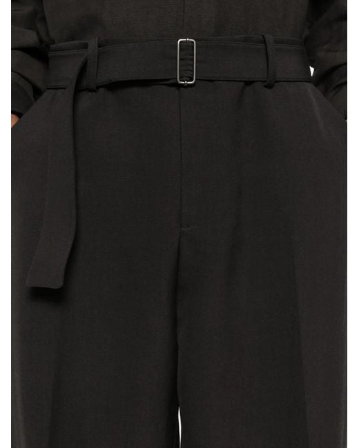 Studio Nicholson Black Belted Trousers for men