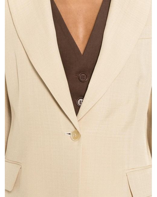 P.A.R.O.S.H. Natural Pocket Single-Breasted Jacket