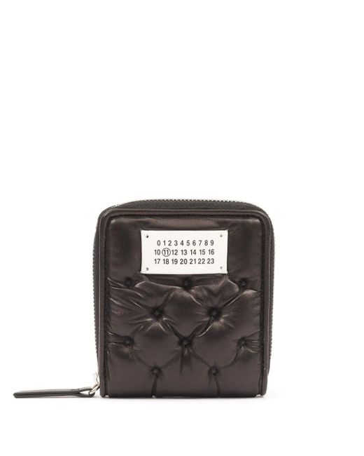 Maison Margiela Black Leather Zip Around Wallet