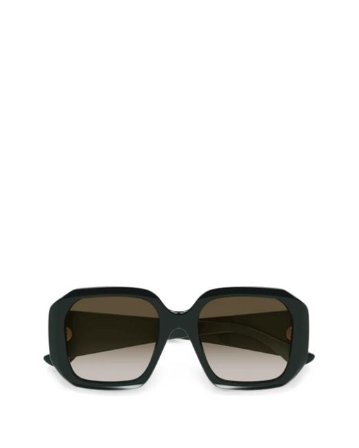 Chloé Black Bold Square-Frame Sunglasses