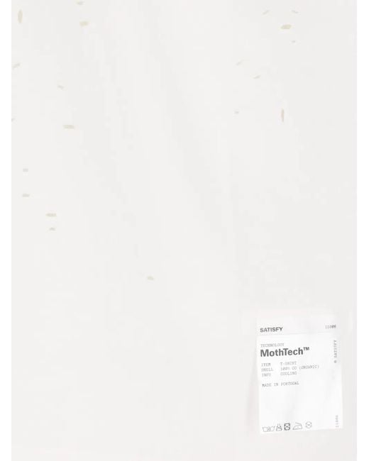Satisfy White Perforated Logo T-Shirt for men