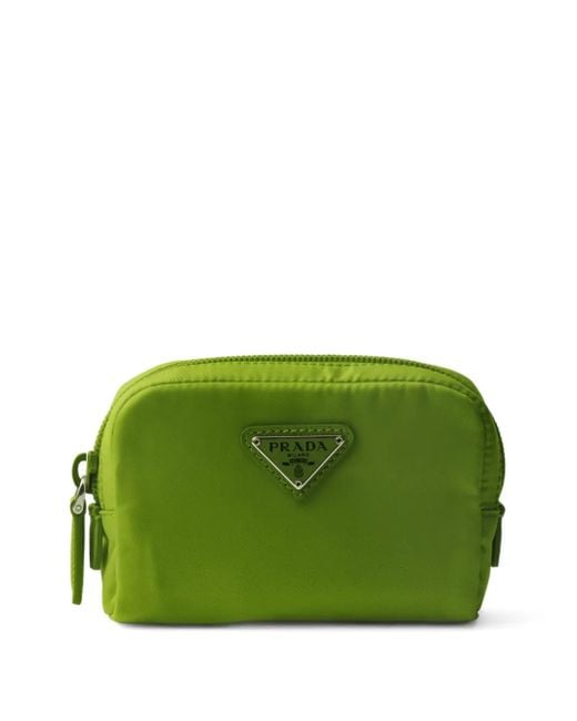 Prada Re-Nylon Make-Up Tas Met Rits in het Green