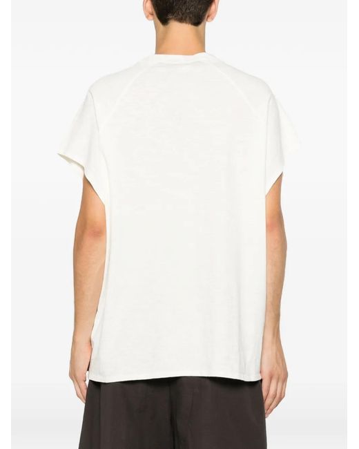 Palm Angels White Graphic-Print Sleeveless T-Shirt for men